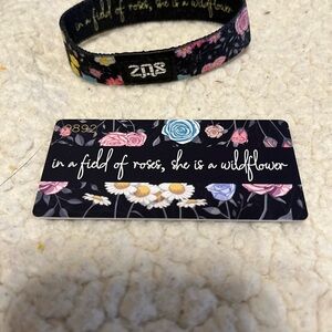 Zox Wildflowers Black and Pink Floral Bracelet